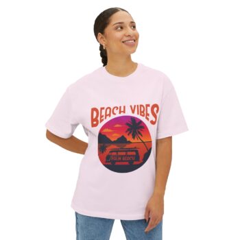T-Shirt — "Beach Vibes" Retro Palm Sunset Graphic Tee