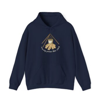 Campfire Cocoa Illustration Hoodie | Marshmallow Roasting Graphic